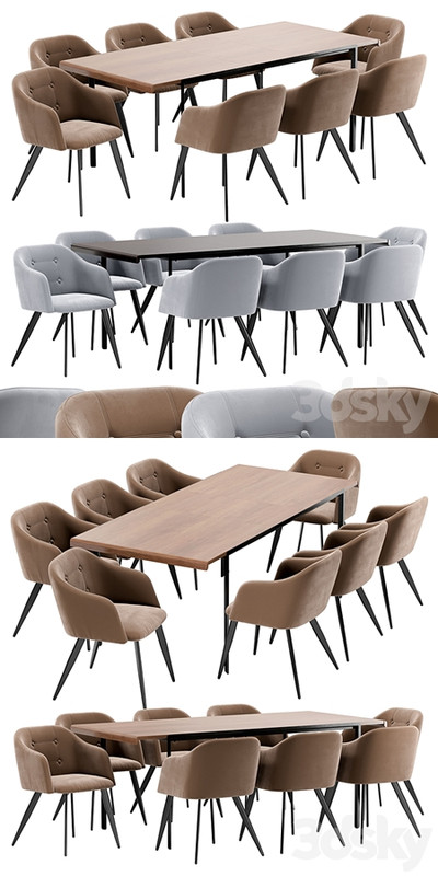 DC-9505 dining chair and Nadyria table